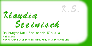 klaudia steinisch business card